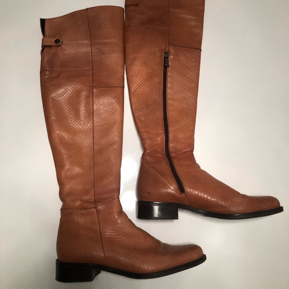 leather, Italian over the knee demi season boots